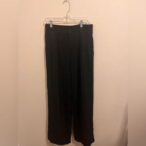 Elegant Black Wide Leg Women's Trousers